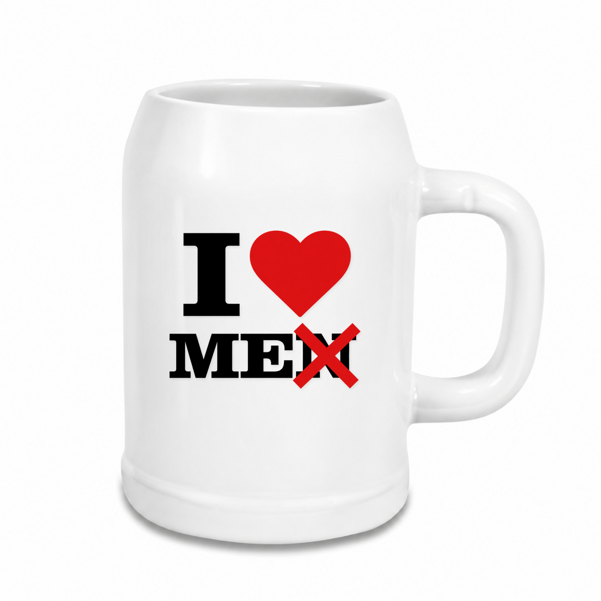 I ♥️ Men - Bierkrug - weiß