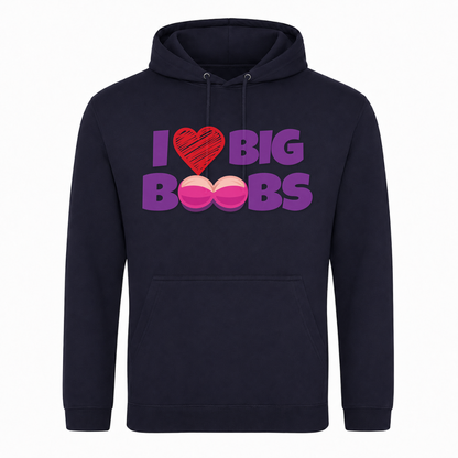 Unisex Hoodie Big Boobs - French Navy