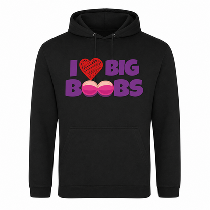 Unisex Hoodie Big Boobs - Schwarz