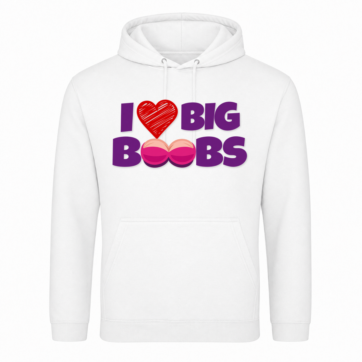 Unisex Hoodie Big Boobs - Weiß