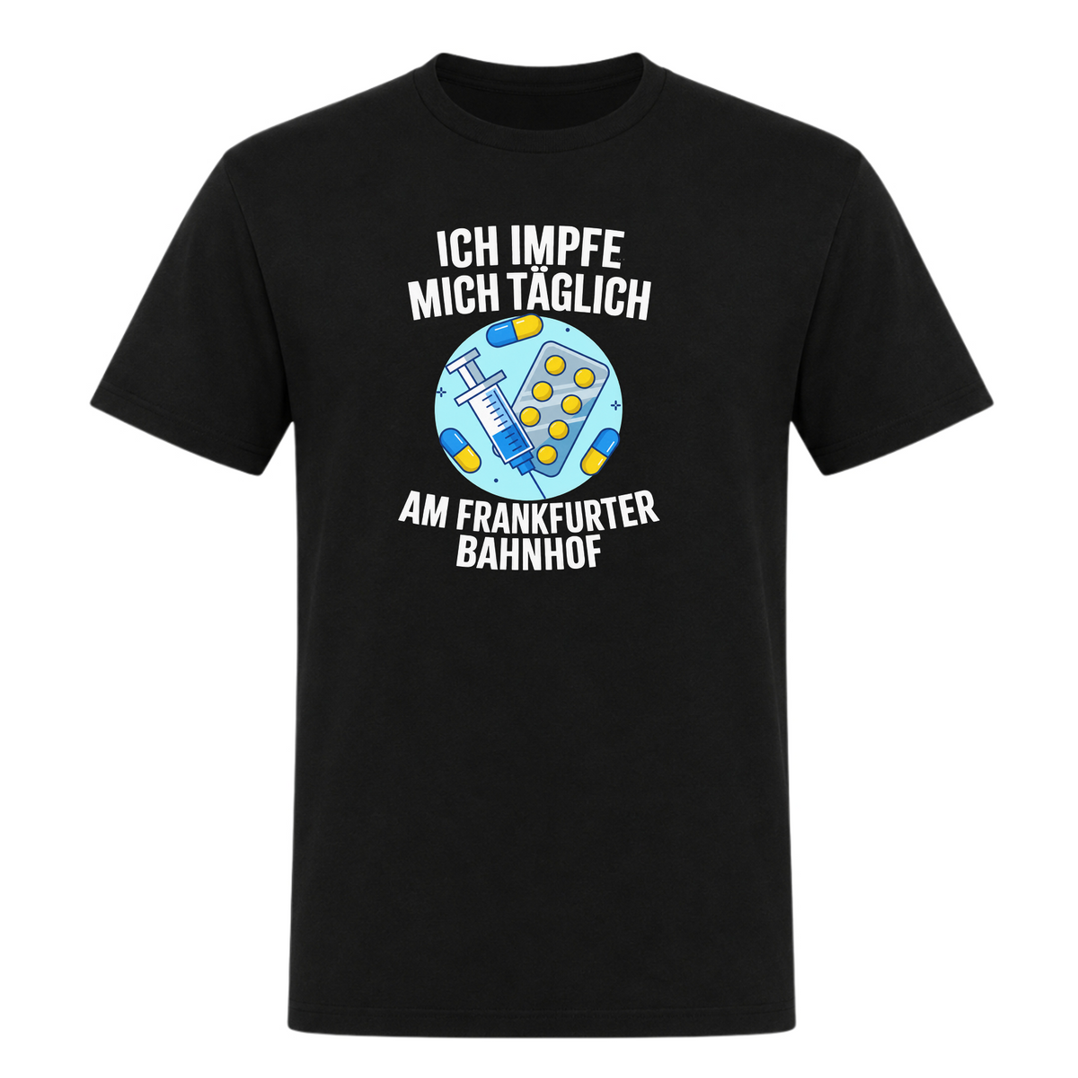 Unisex T-Shirt Impfen - Deep Black