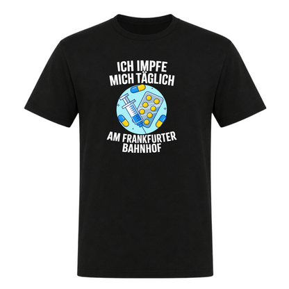 Unisex T-Shirt Impfen - Deep Black