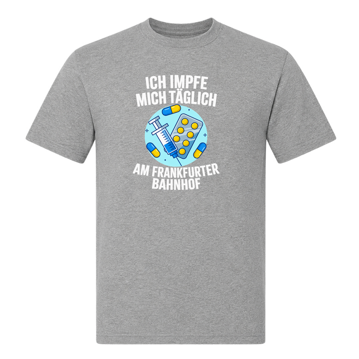 Unisex T-Shirt Impfen - Grey Melange