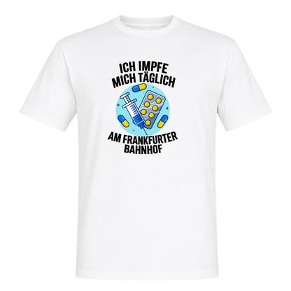 Unisex T-Shirt Impfen - White