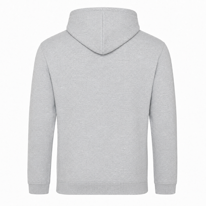 Unisex Hoodie Nein zu Pommespanzer -  Heather Grey - Rueckseite