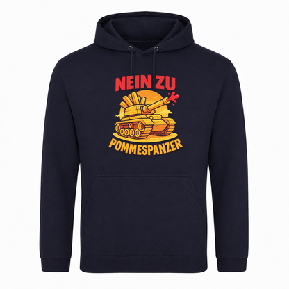 Unisex Hoodie Nein zu Pommespanzer - French Navy