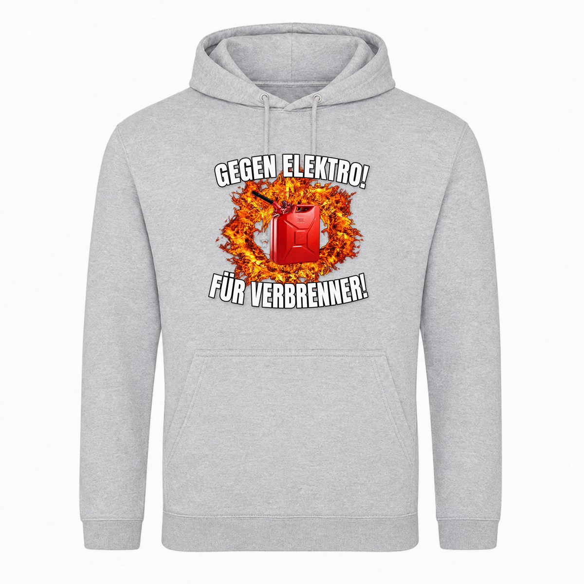 Gegen Elektro - Klassischer Unisex Hoodie -  Heather Grey