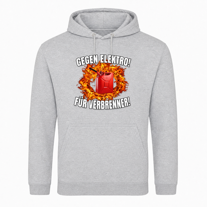 Gegen Elektro - Klassischer Unisex Hoodie -  Heather Grey