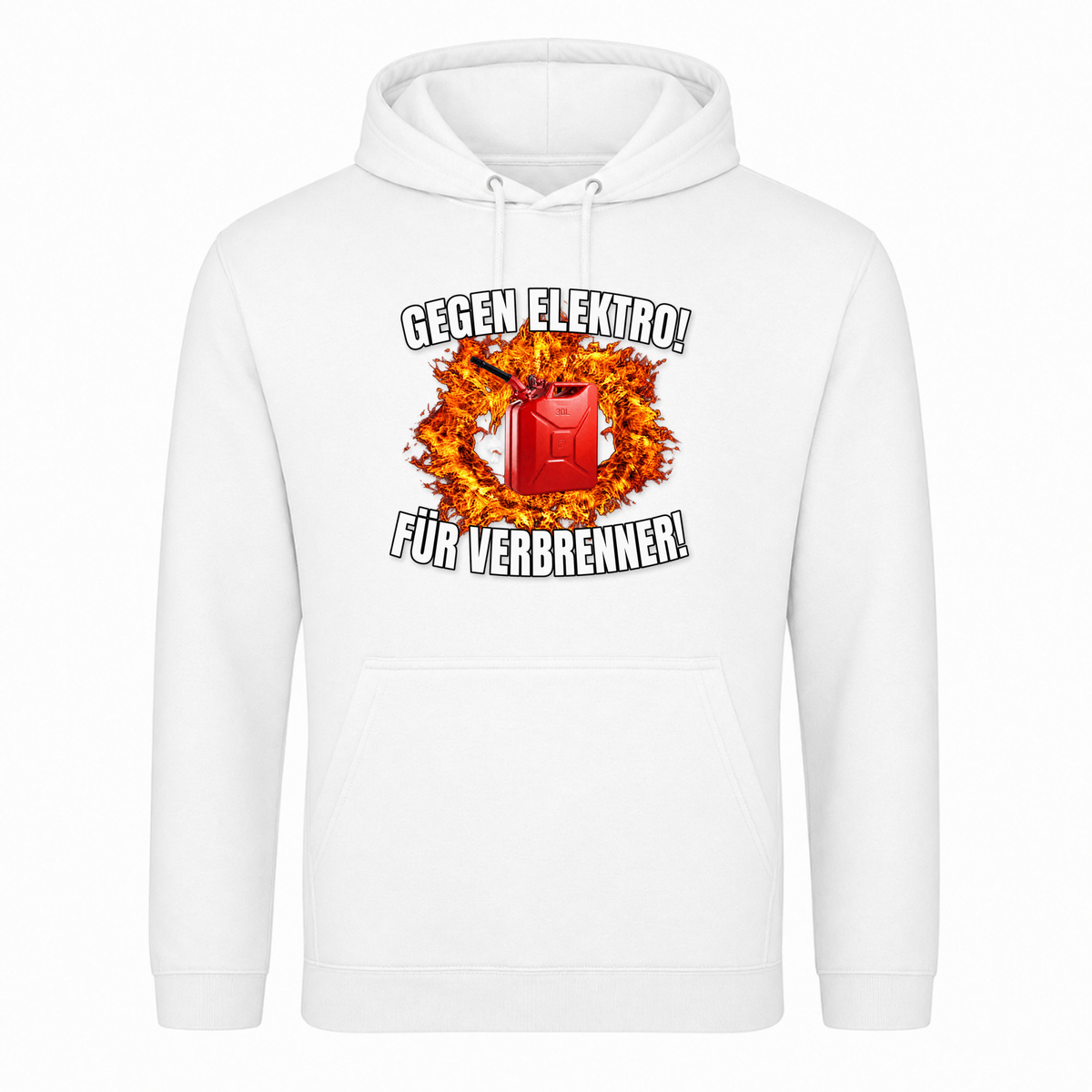 Gegen Elektro - Klassischer Unisex Hoodie - Weiß