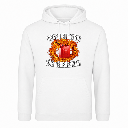 Gegen Elektro - Klassischer Unisex Hoodie - Weiß