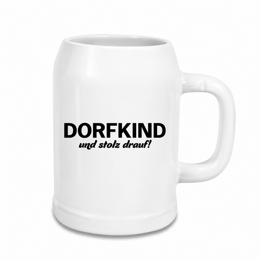 Dorfkind - Bierkrug - weiß
