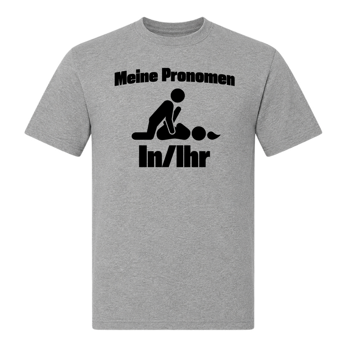 Unisex T-Shirt Meine Pronomen - Grey Melange