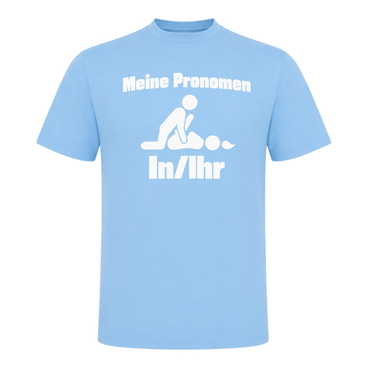 Unisex T-Shirt Meine Pronomen - Sky Blue