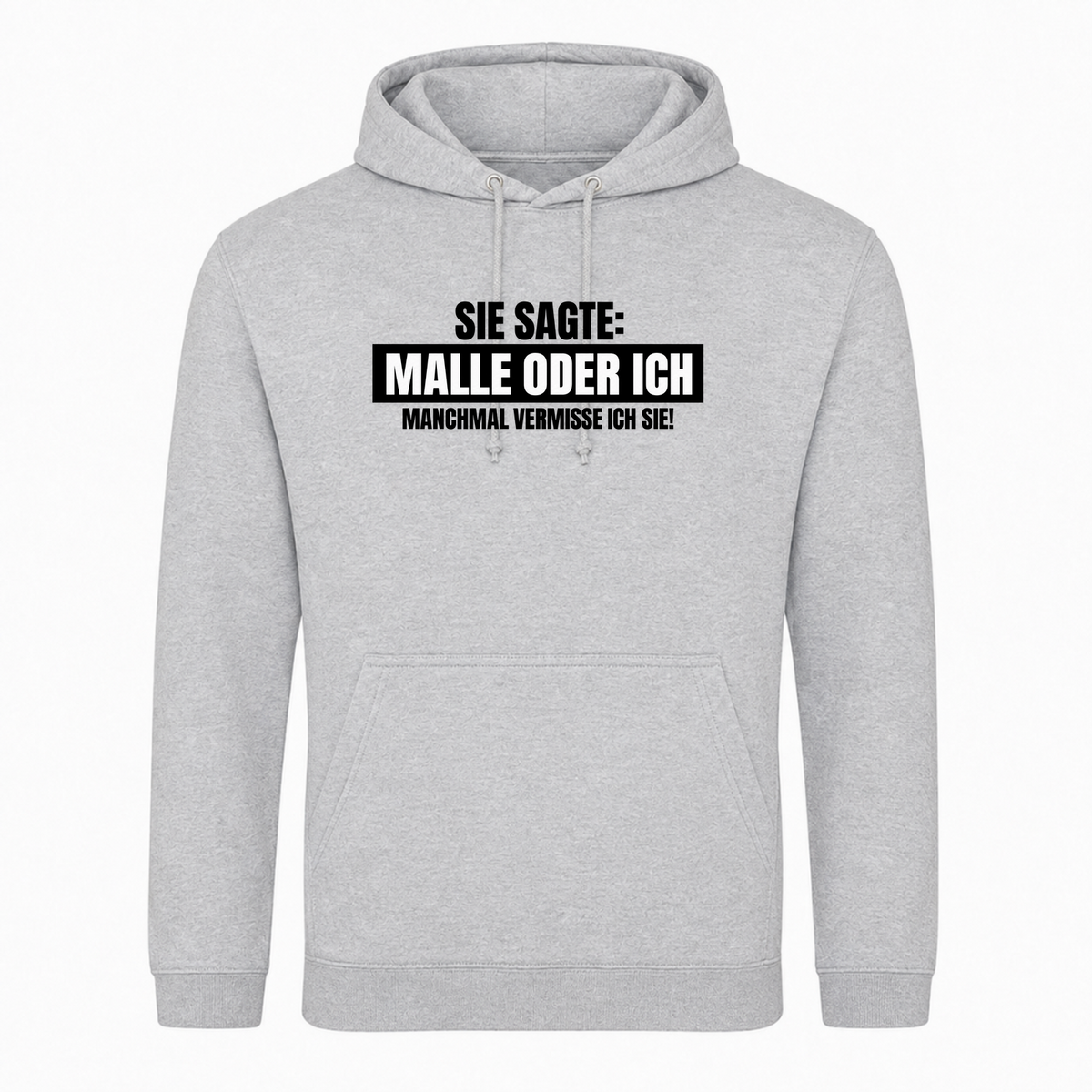Unisex Hoodie Malle oder Ich -  Heather Grey