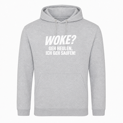 Unisex Hoodie WOKE? -  Heather Grey