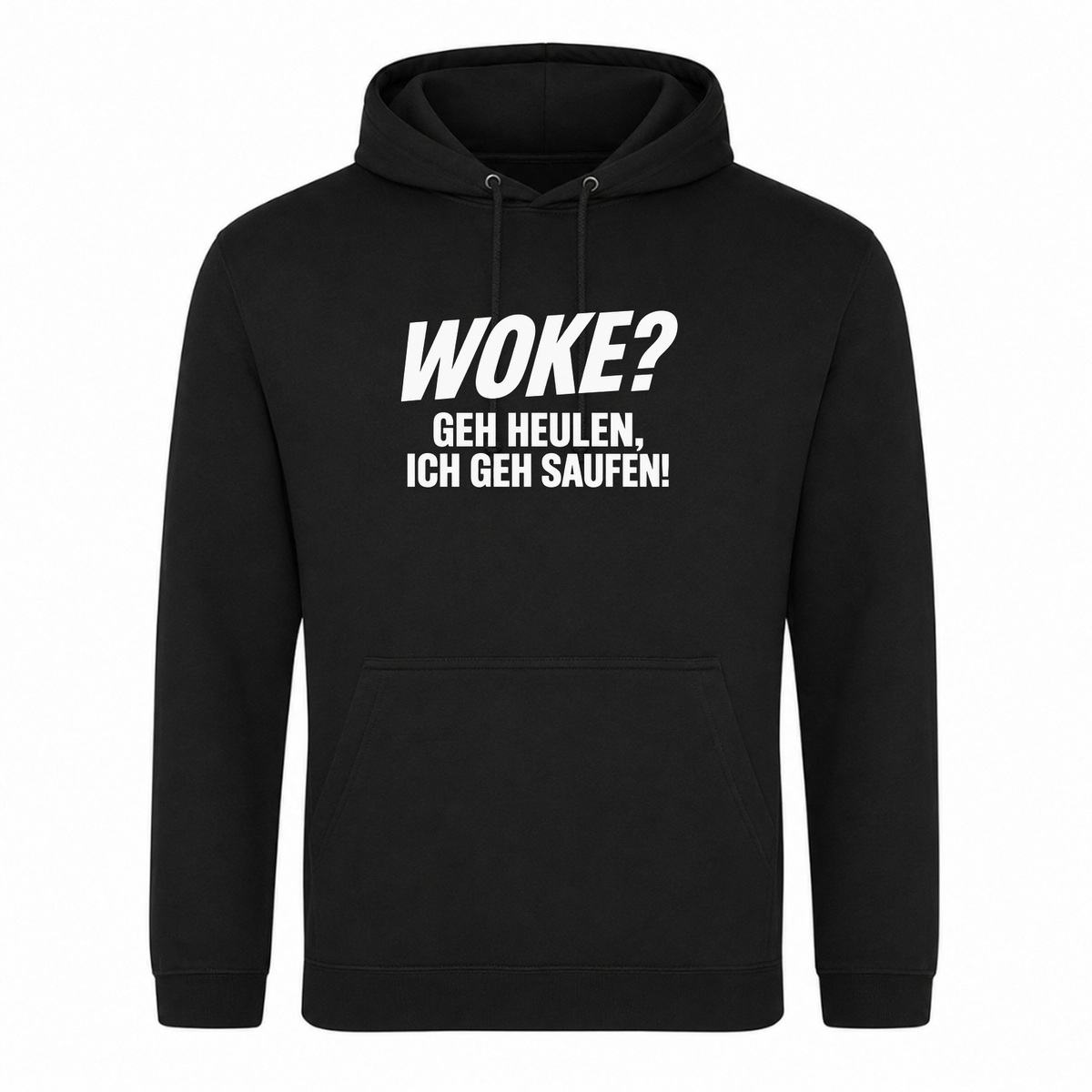 Unisex Hoodie WOKE? - Schwarz