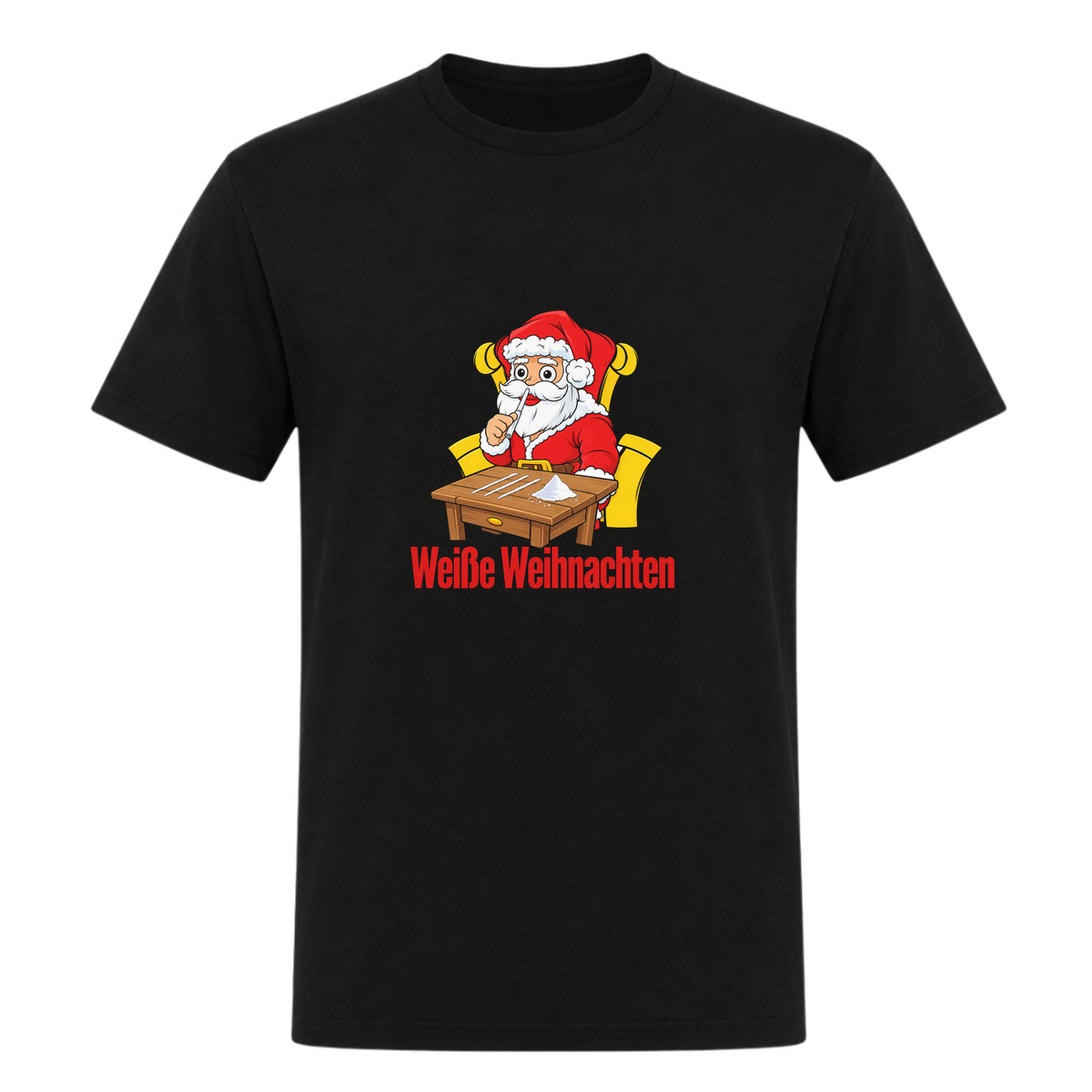 Unisex T-Shirt Weiße Weihnachten - Deep Black