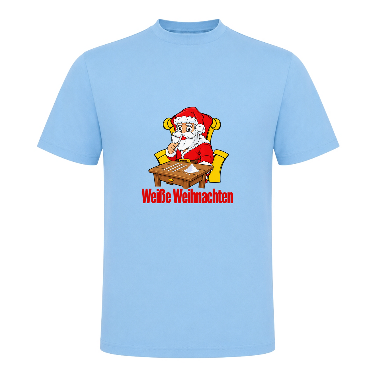 Unisex T-Shirt Weiße Weihnachten - Sky Blue