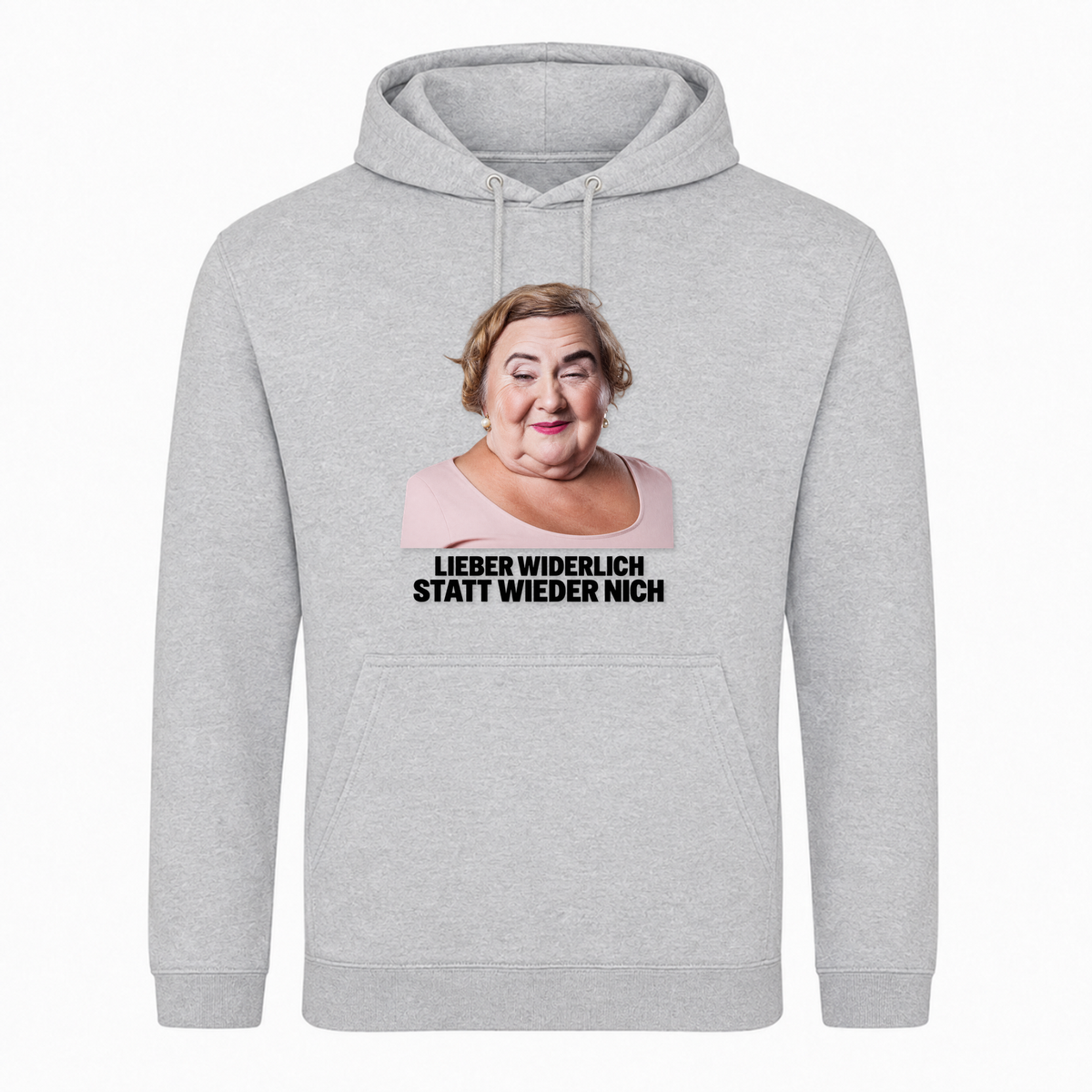 Unisex Hoodie Widerlich statt wieder nich -  Heather Grey