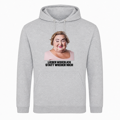 Unisex Hoodie Widerlich statt wieder nich -  Heather Grey