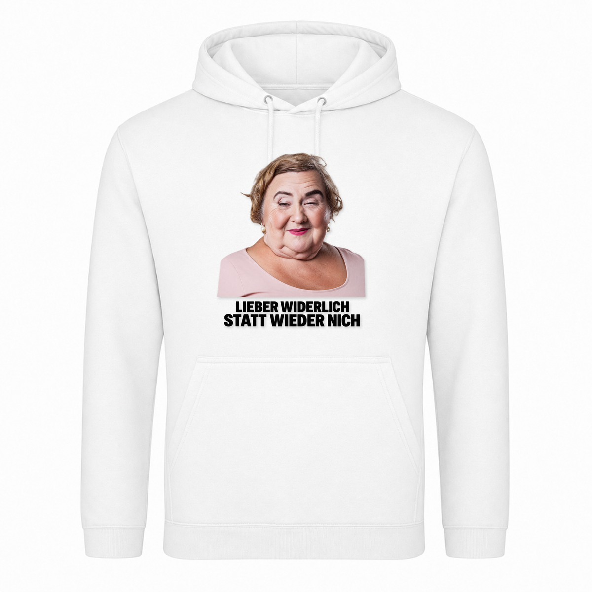 Unisex Hoodie Widerlich statt wieder nich - Weiß