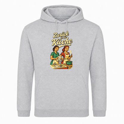 Unisex Hoodie  Zurück in die Küche  -  Heather Grey