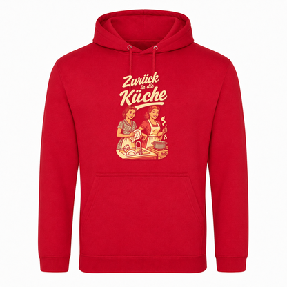 Unisex Hoodie  Zurück in die Küche  - rot