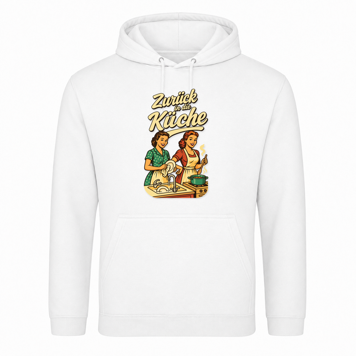 Unisex Hoodie  Zurück in die Küche  - Weiß