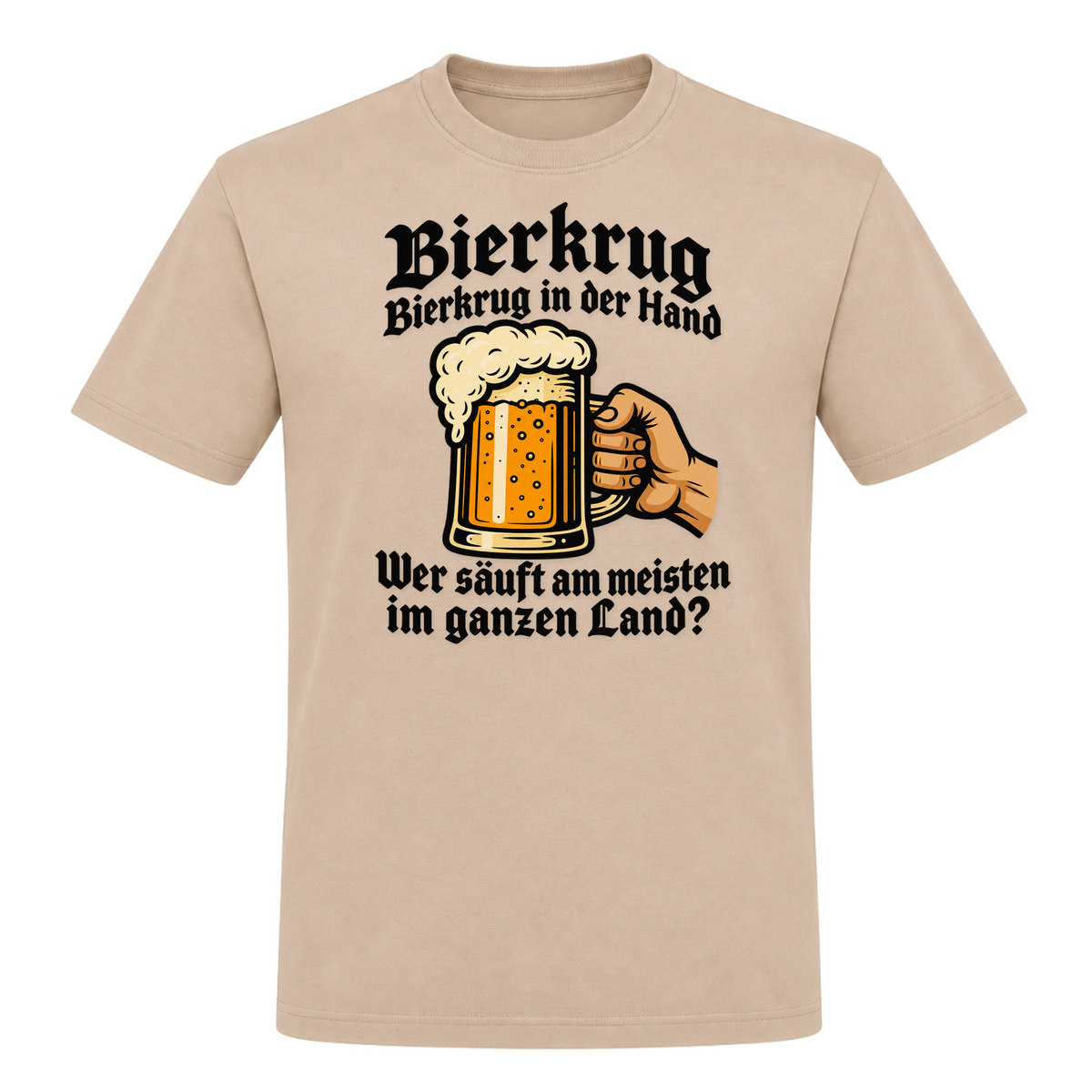 Unisex T-Shirt Bierkrug Bierkrug in der Hand - Rope