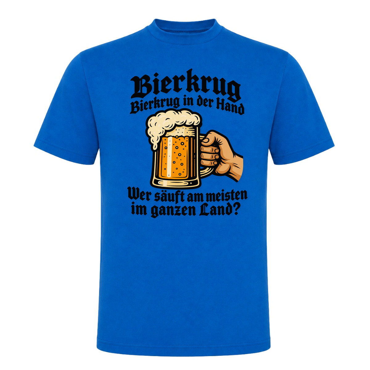 Unisex T-Shirt Bierkrug Bierkrug in der Hand - Royal Blue 241