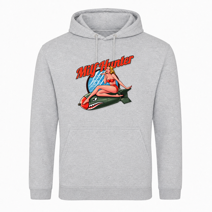 Unisex Hoodie Milf Hunter -  Heather Grey