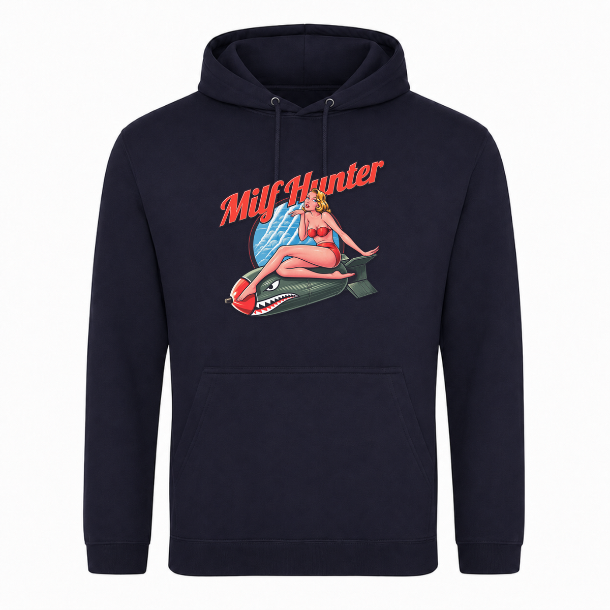 Unisex Hoodie Milf Hunter - French Navy