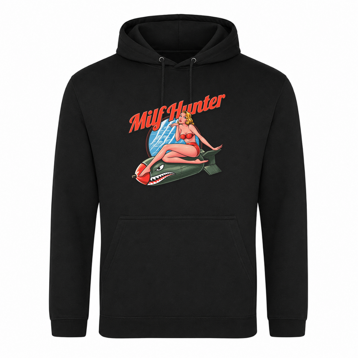 Unisex Hoodie Milf Hunter - Schwarz