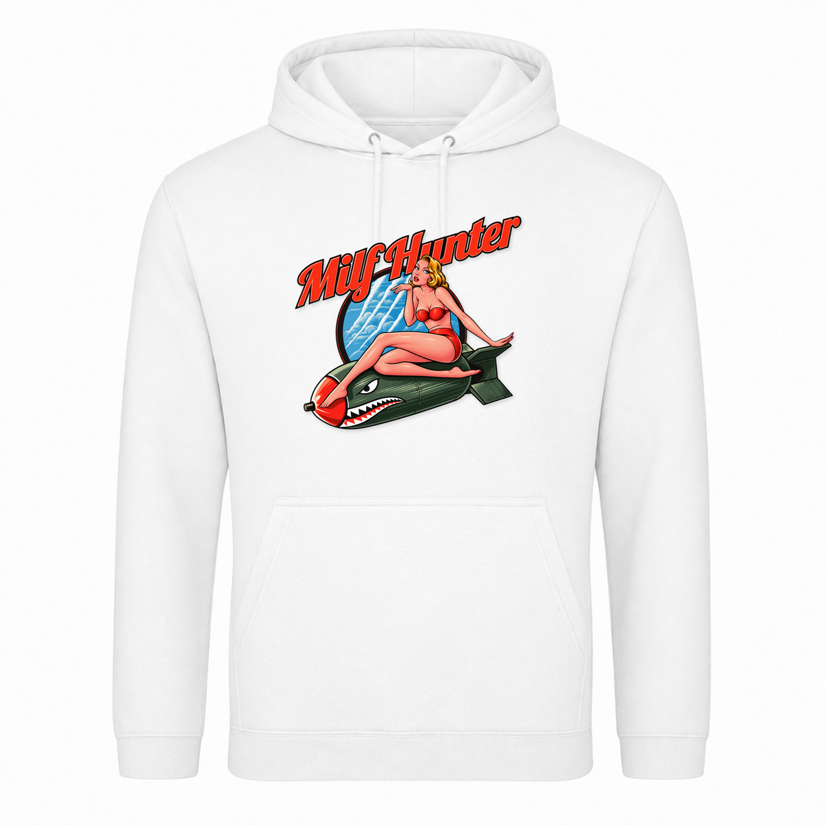 Unisex Hoodie Milf Hunter - Weiß