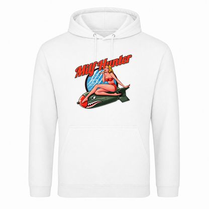 Unisex Hoodie Milf Hunter - Weiß