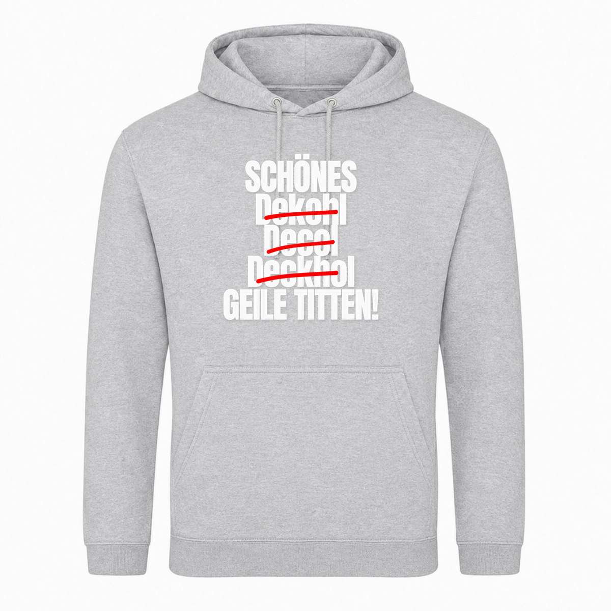 Unisex Hoodie Geile Titten -  Heather Grey