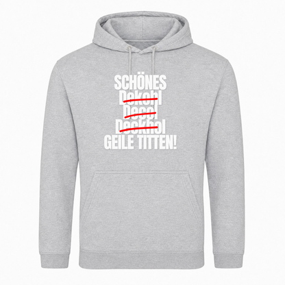 Unisex Hoodie Geile Titten -  Heather Grey