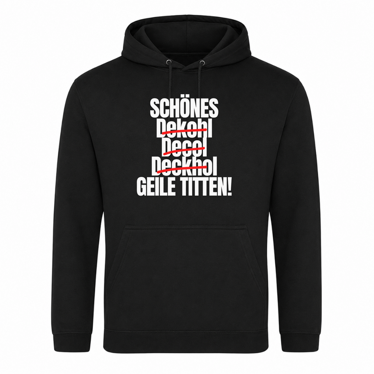 Unisex Hoodie Geile Titten - Schwarz