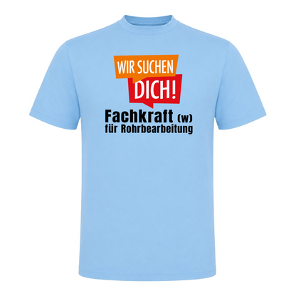 Unisex T-Shirt Fachkraft für Rohrbearbeitung - Sky Blue