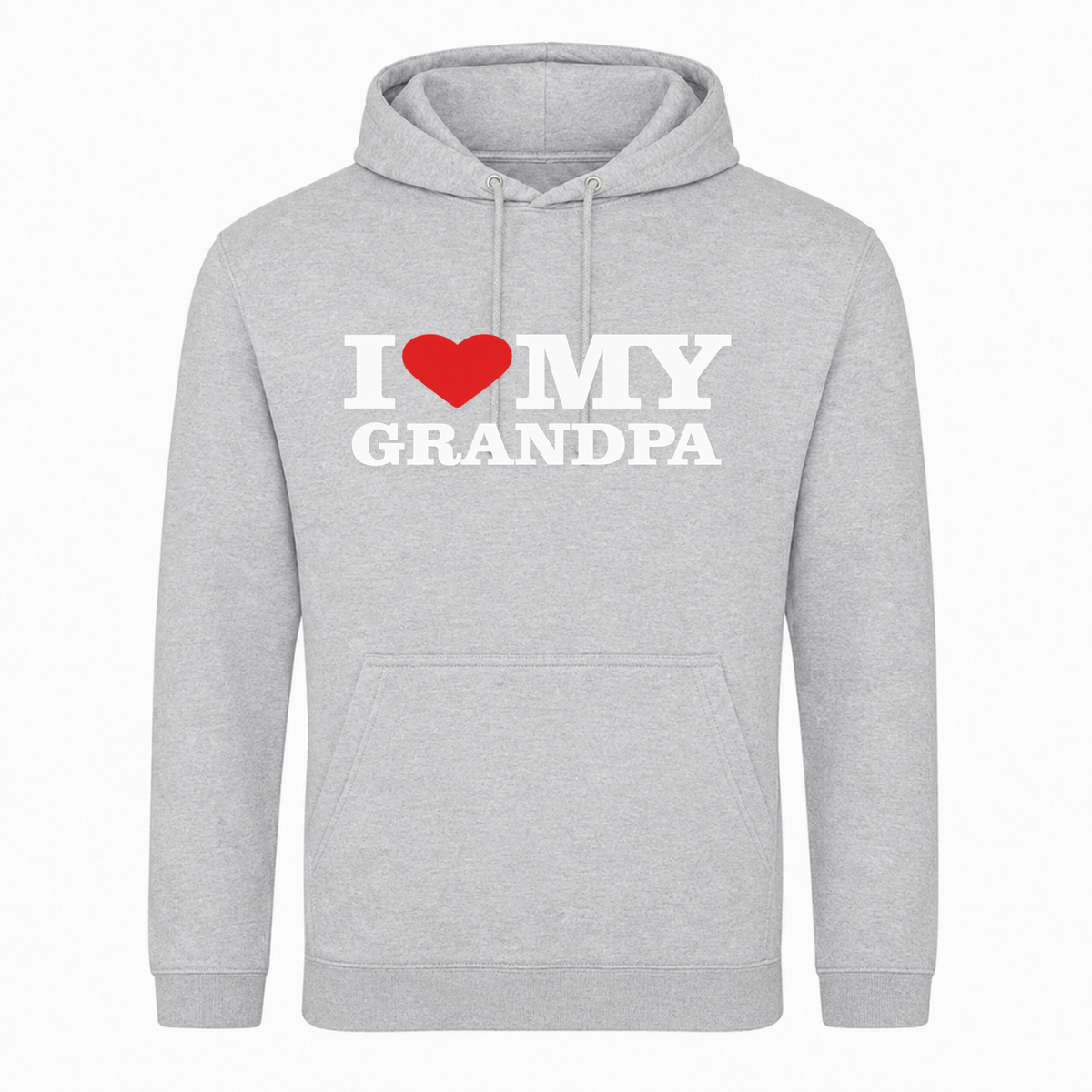 I ♥️  MY Grandpa Unisex Hoodie -  Heather Grey