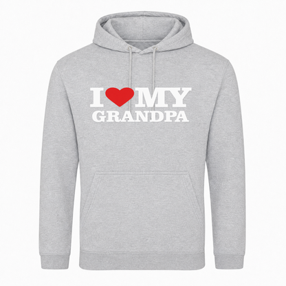 I ♥️  MY Grandpa Unisex Hoodie -  Heather Grey