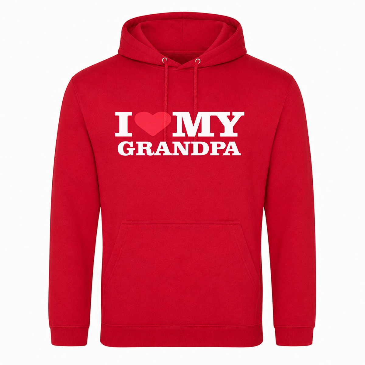 I ♥️  MY Grandpa Unisex Hoodie - rot