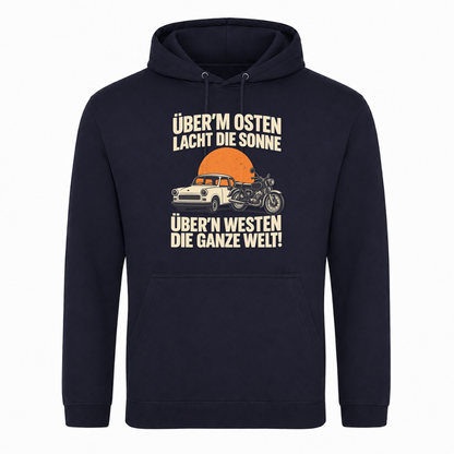 Unisex Hoodie "BRAUNI" Überm Osten lacht die Sonne! - French Navy