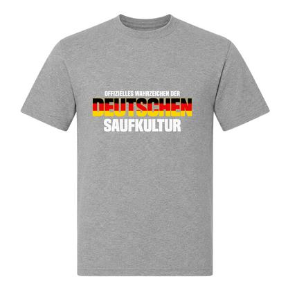 Unisex T-Shirt Wahrzeichen der Deutschen Saufkultur - Grey Melange