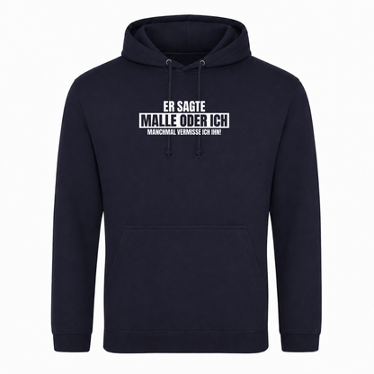 Unisex Hoodie Malle oder Ich (Weiber Version) - French Navy