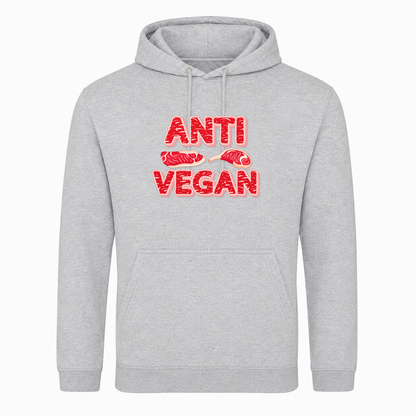 Anti Veganer Unisex Hoodie -  Heather Grey