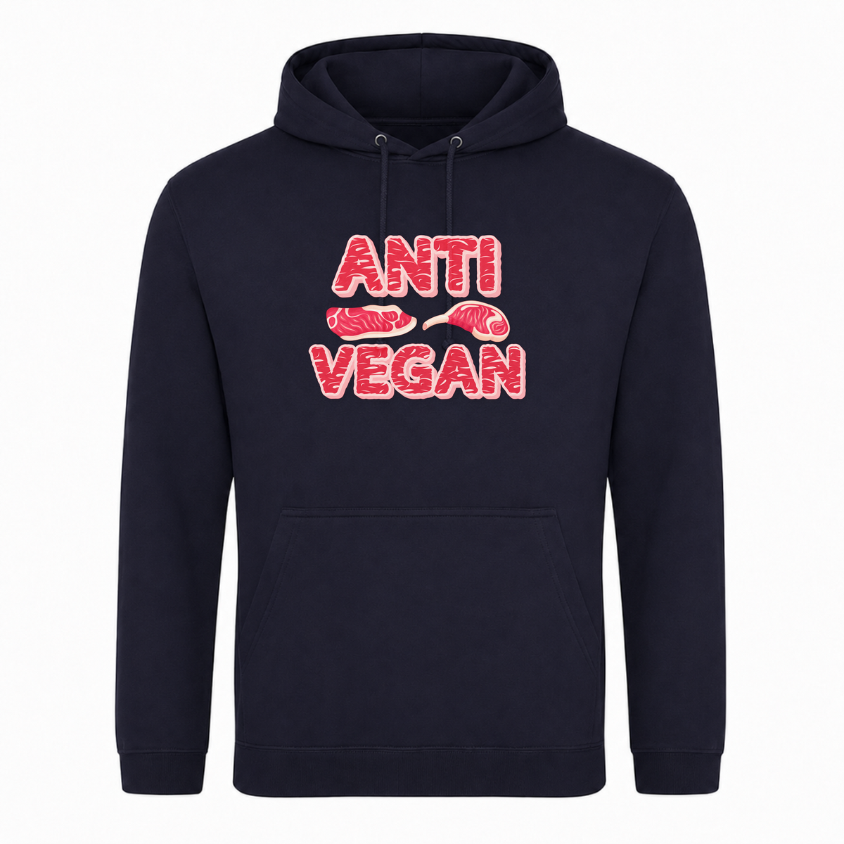 Anti Veganer Unisex Hoodie - French Navy