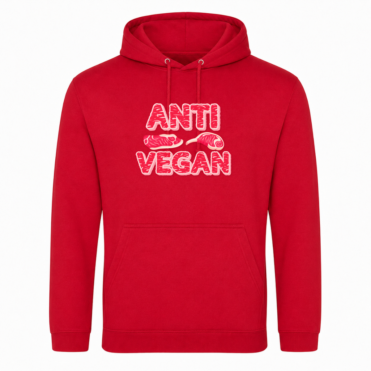 Anti Veganer Unisex Hoodie - rot
