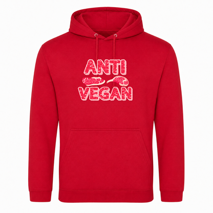 Anti Veganer Unisex Hoodie - rot
