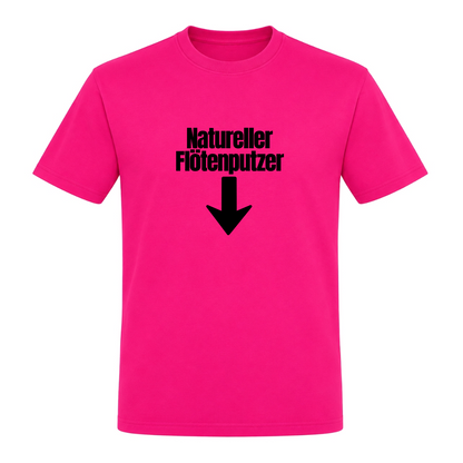 Unisex T-Shirt Natureller Flötenputzer - Fuchsia